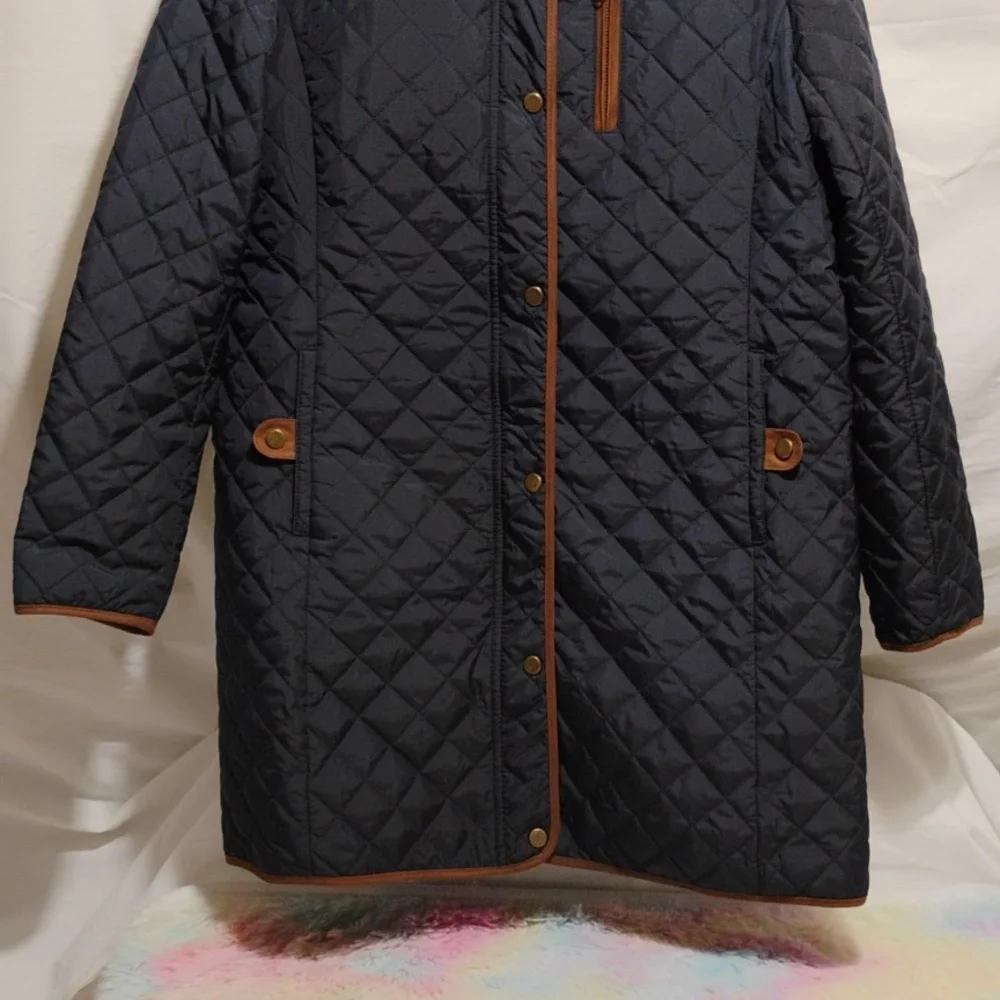 SALE! Ralph Lauren Diamond Quilted Jacket W Removable Hood Sz.M (A-75) - Picture 3 of 15